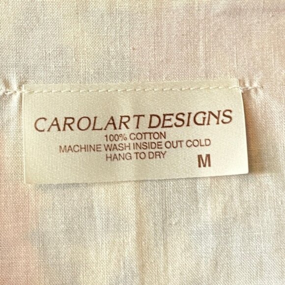 Vintage CarolArt Designs 100% Cotton Floral Garden Midi Dress - Picture 10 of 10